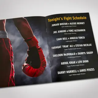 Boxing Programme Spread