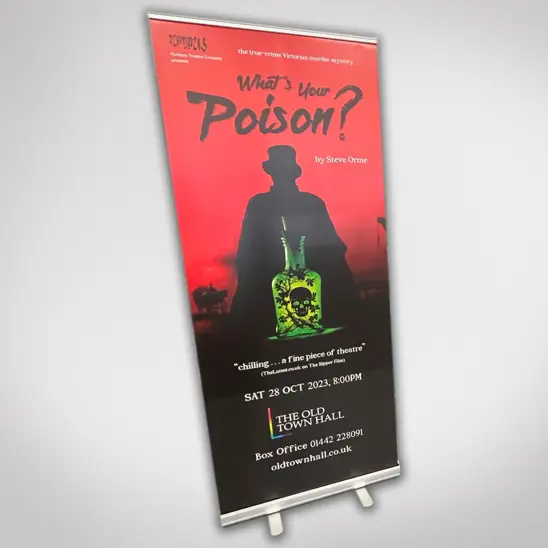 ROLLER BANNER WHATS YOUR POISON