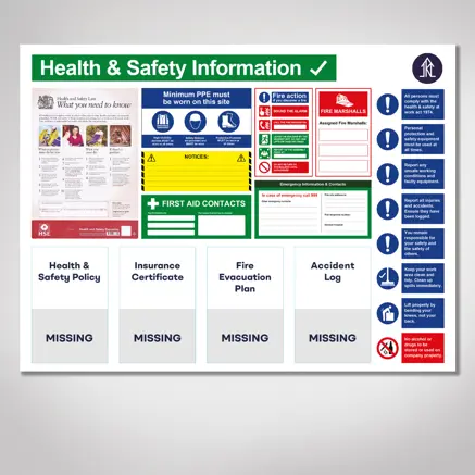 branded health and safety notice board