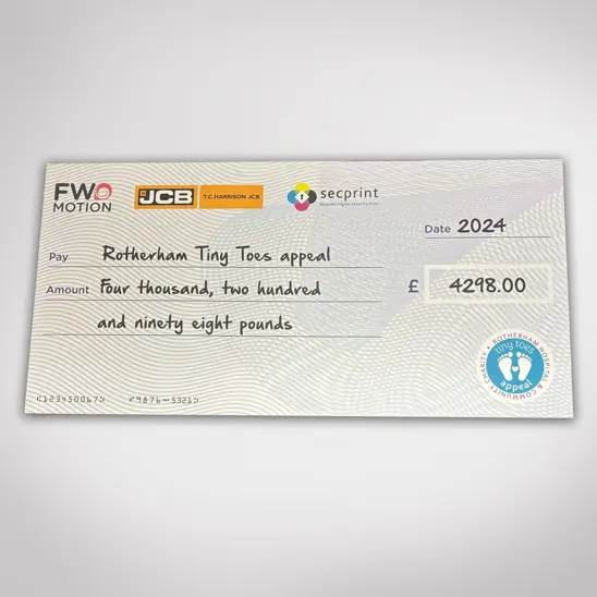 Display Cheques Supersized Cheques | Secprint | Secprint