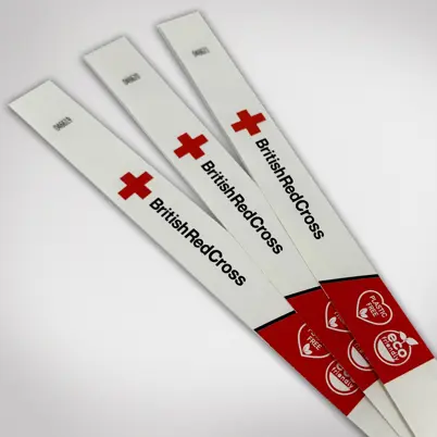 BRITISH RED CROSS ECO PAPER WRISTBANDS